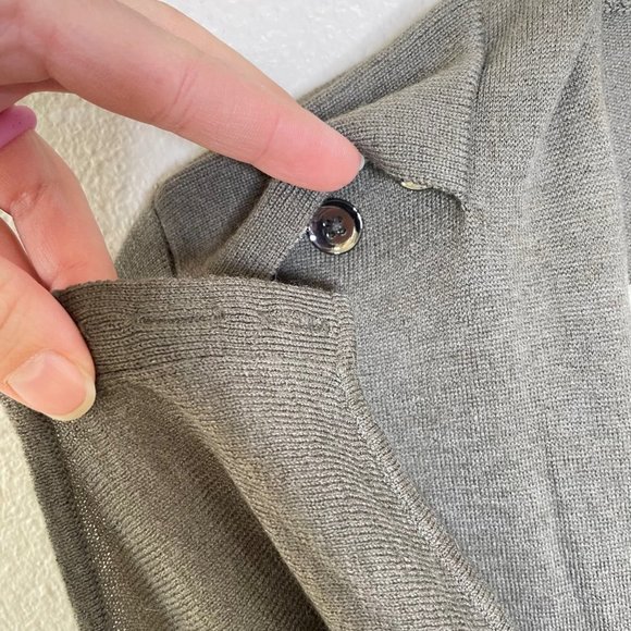 The Limited Wool Blend Cardigan Wrap Top in Green Asymmetrical Size Small Sz S - Picture 2 of 7